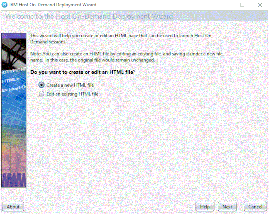 Welcome to the Deployment Wizard window